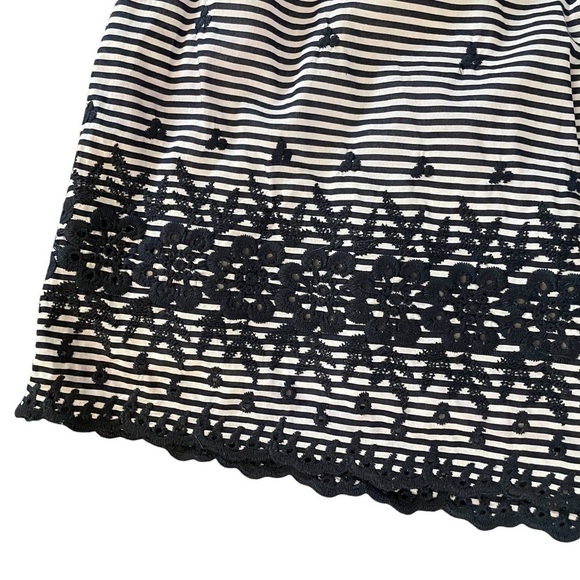 KATE SPADE LAWSON BLUE STRIPED AND EMBROIDERED SKIRT - Picture 3 of 8